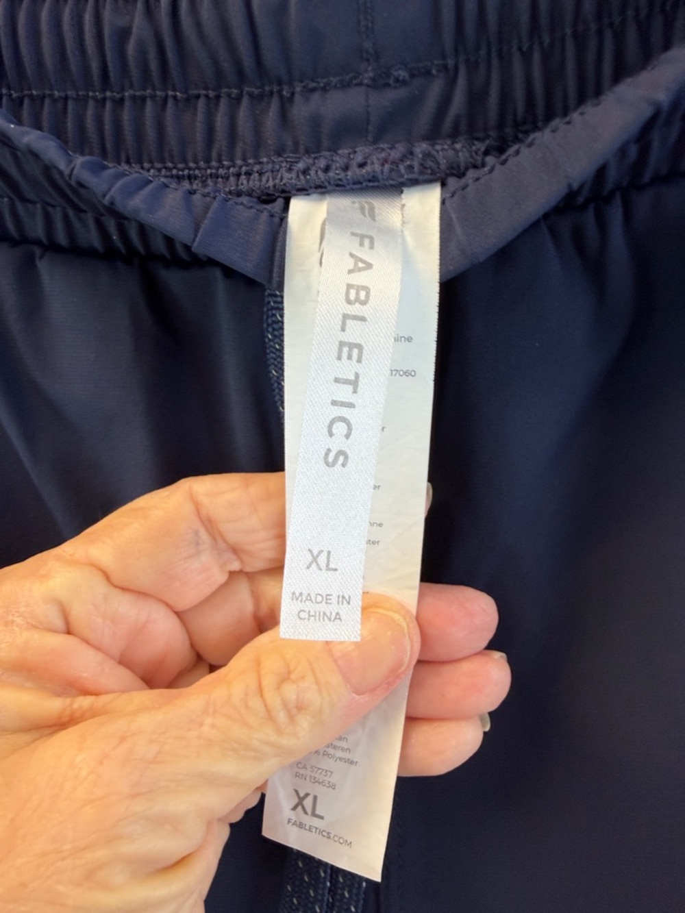 Fabletics Men's Navy Performance Drawstring Shorts - Picture 5 of 8